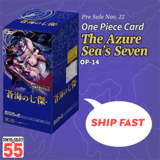 ONE PIECE Card Game Azure Sea's Seven OP-14 OP14 Booster Box Japanese Tape SEALED