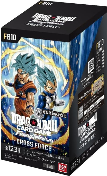 Dragon Ball Super Fusion World CROSS FORCE Booster Box Japanese FB10 PSL