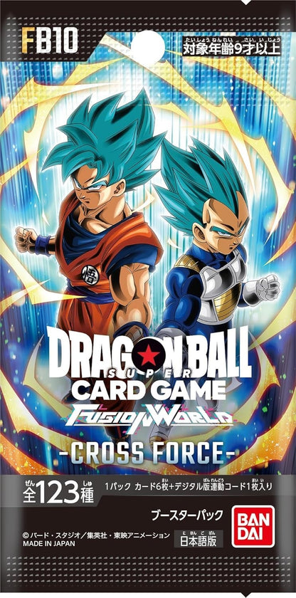 Dragon Ball Super Fusion World CROSS FORCE Booster Box Japanese FB10 PSL